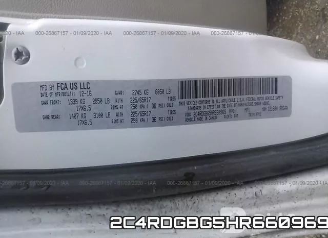 2C4RDGBG5HR660969 фото 10