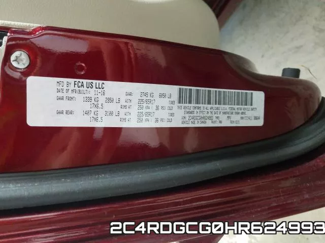 2C4RDGCG0HR624993 фото 2