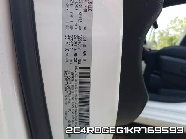 2C4RDGEG1KR769593 фото 2