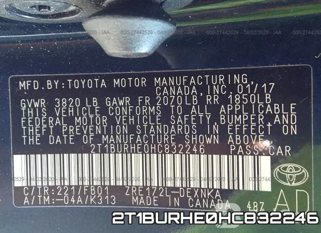 2T1BURHE0HC832246 фото 10