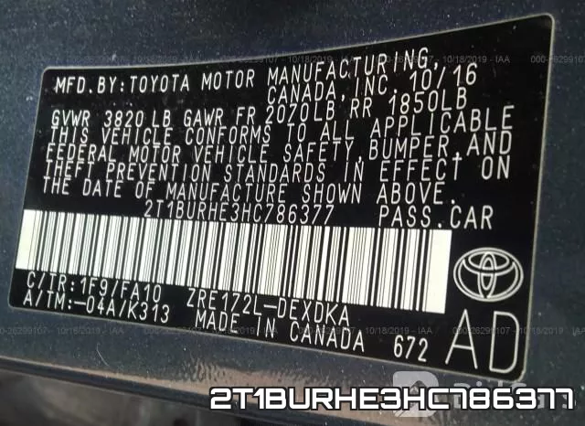 2T1BURHE3HC786377 фото 10