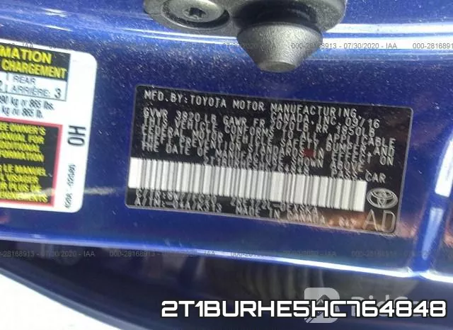 2T1BURHE5HC764848 фото 10