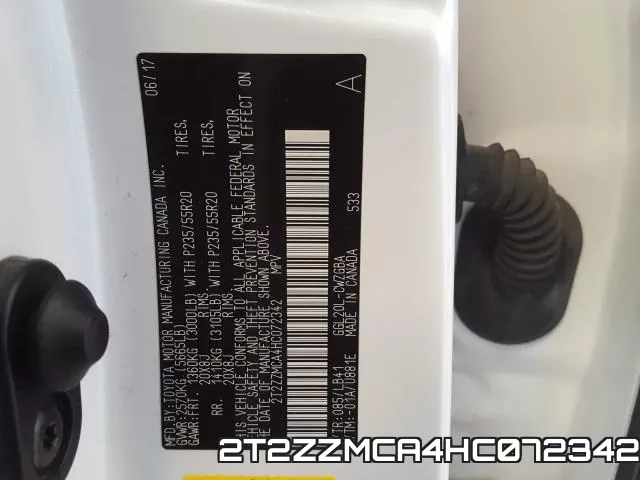 2T2ZZMCA4HC072342 фото 2