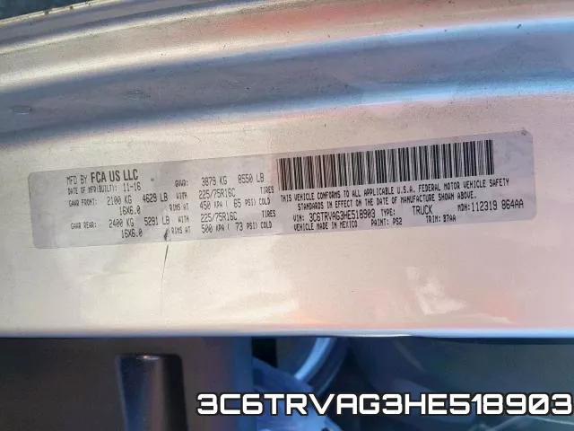 3C6TRVAG3HE518903 фото 2