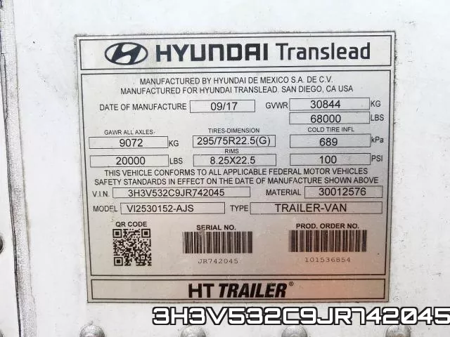 3H3V532C9JR742045 фото 2