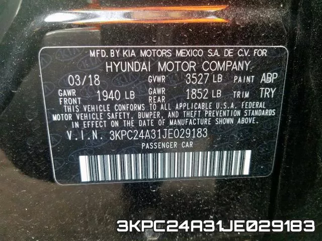 3KPC24A31JE029183 фото 2
