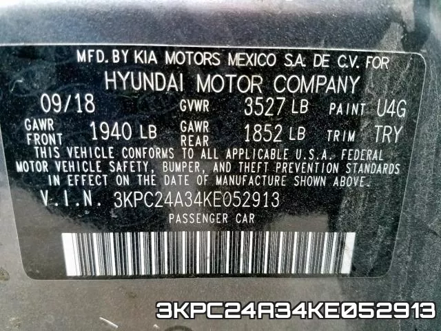 3KPC24A34KE052913 фото 2