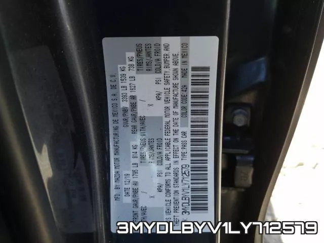 3MYDLBYV1LY712579 фото 2