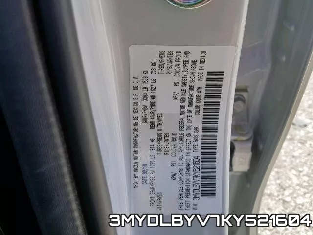 3MYDLBYV7KY521604 фото 2