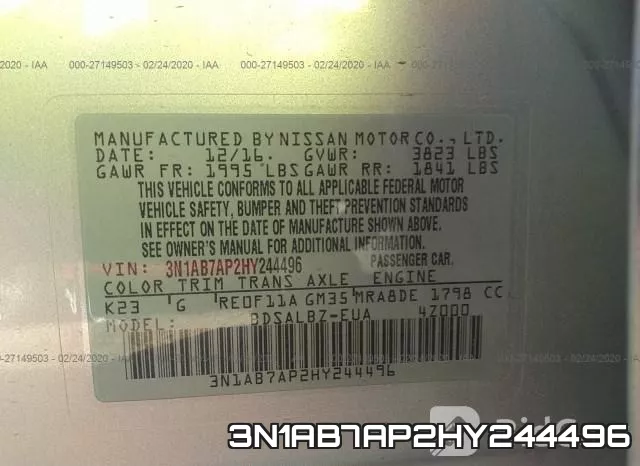3N1AB7AP2HY244496 фото 10