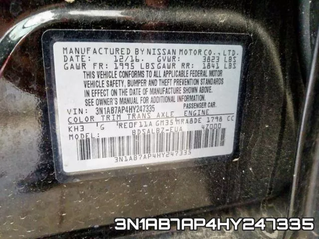 3N1AB7AP4HY247335 фото 2