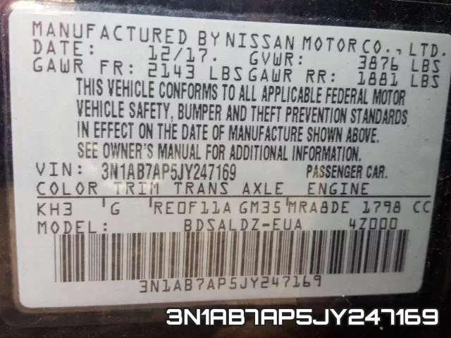 3N1AB7AP5JY247169 фото 2