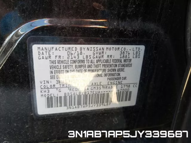 3N1AB7AP5JY339687 фото 2