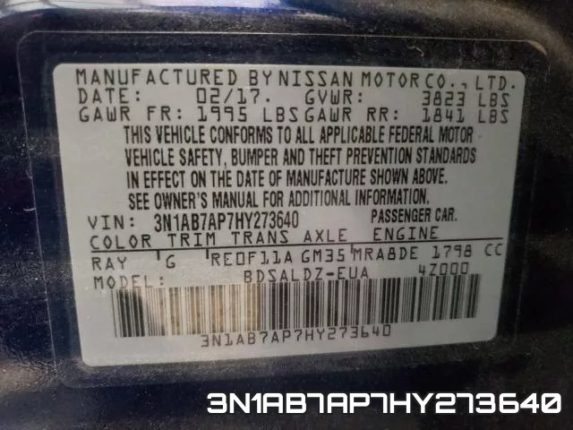 3N1AB7AP7HY273640 фото 2