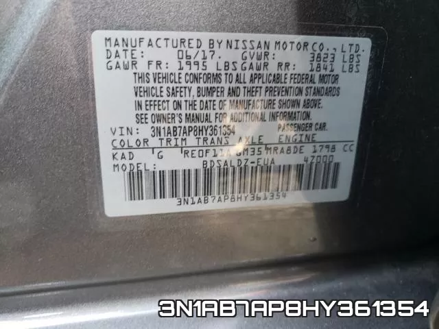 3N1AB7AP8HY361354 фото 2