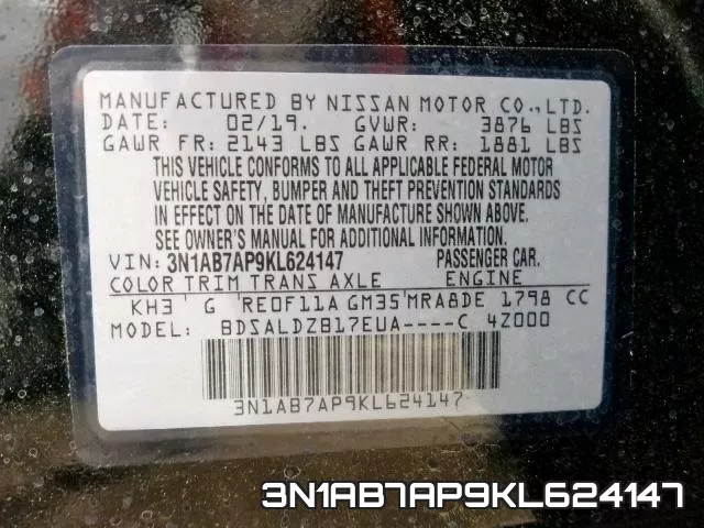 3N1AB7AP9KL624147 фото 2