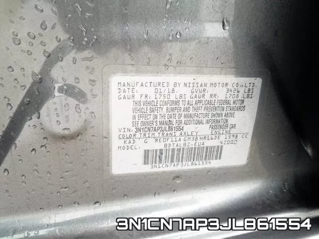 3N1CN7AP3JL861554 фото 2