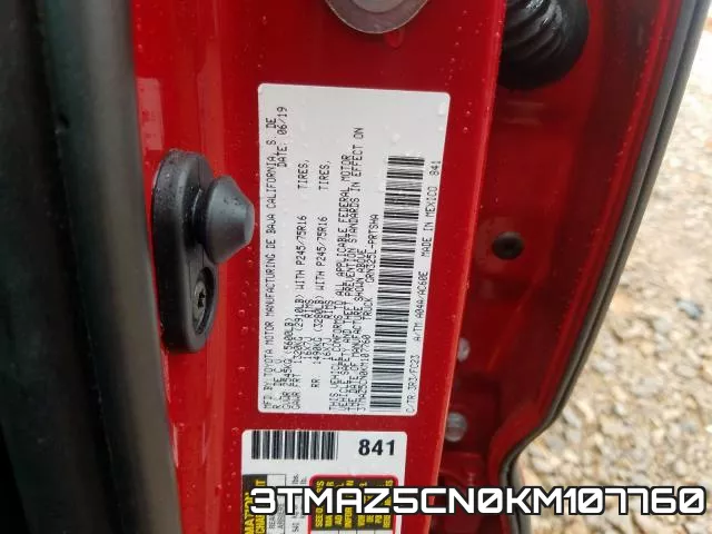 3TMAZ5CN0KM107760 фото 2