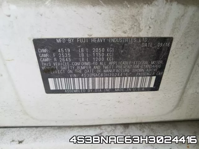 4S3BNAC63H3024416 фото 2