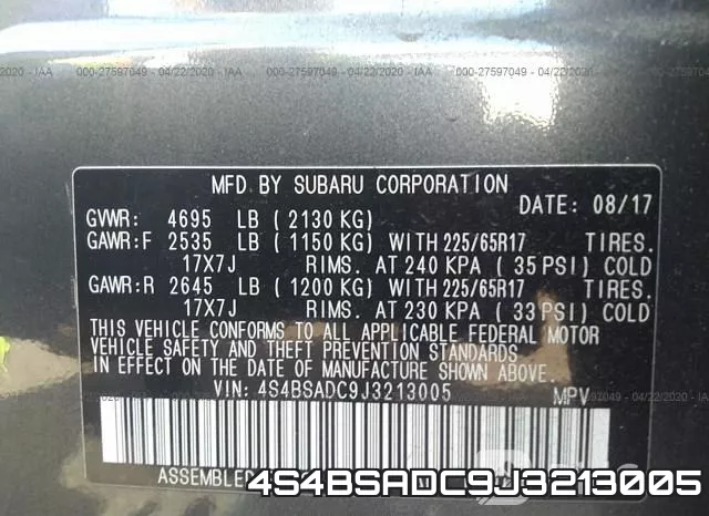 4S4BSADC9J3213005 фото 10