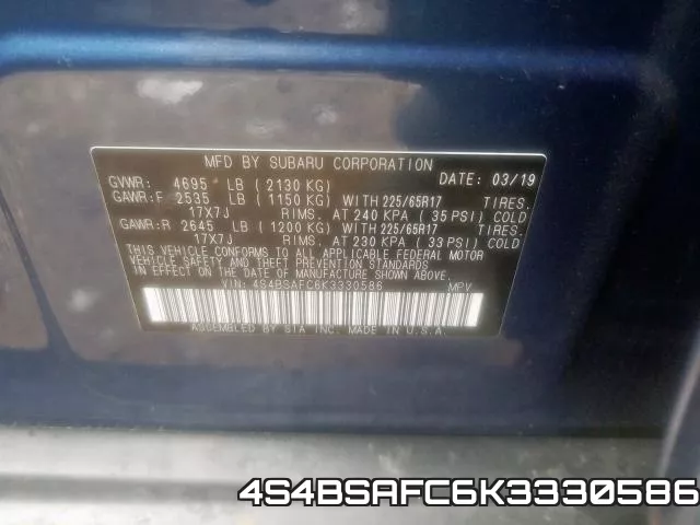 4S4BSAFC6K3330586 фото 2