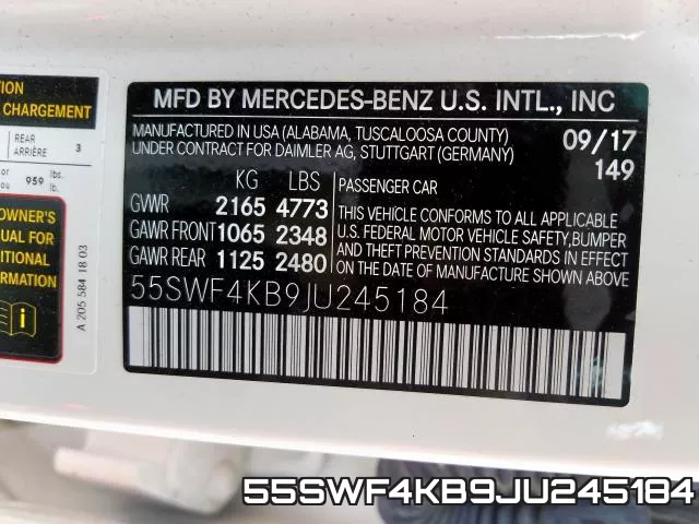 55SWF4KB9JU245184 фото 2