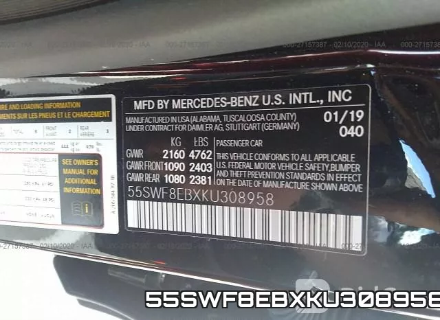 55SWF8EBXKU308958 фото 10