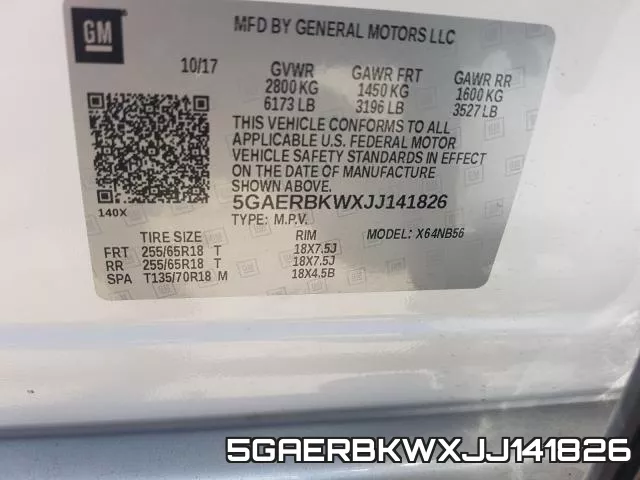 5GAERBKWXJJ141826 фото 2