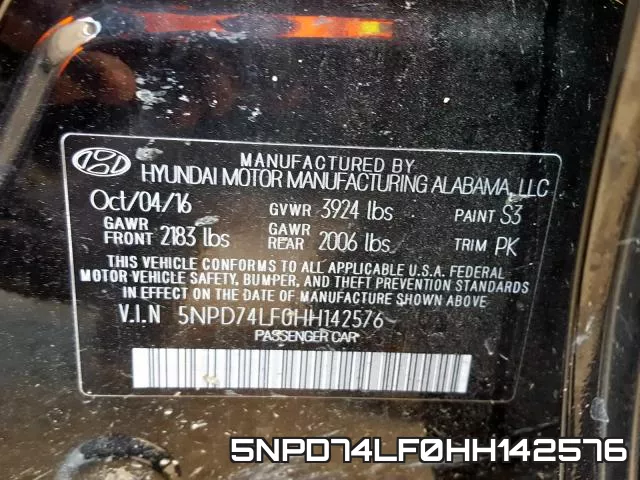 5NPD74LF0HH142576 фото 2