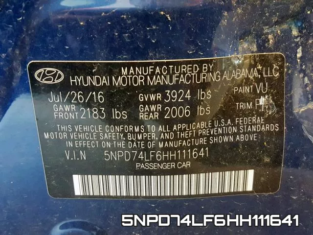5NPD74LF6HH111641 фото 2