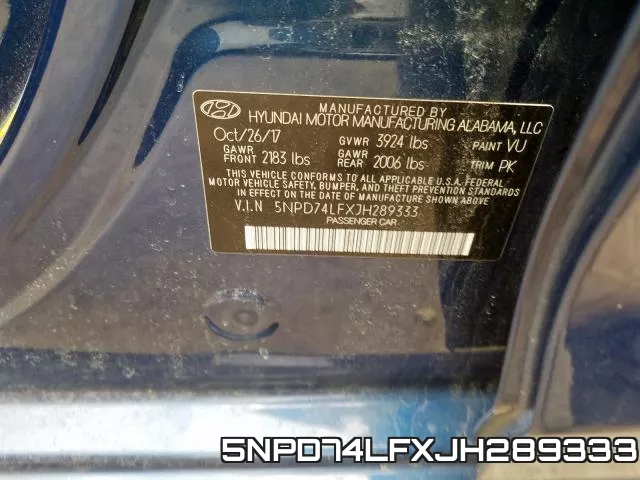 5NPD74LFXJH289333 фото 2