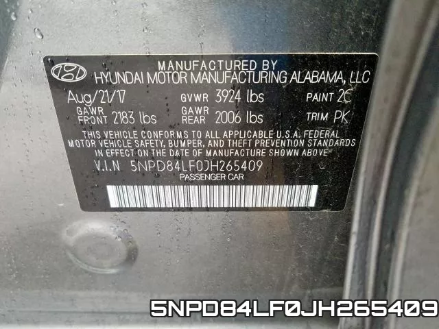 5NPD84LF0JH265409 фото 2
