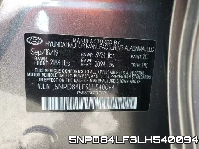 5NPD84LF3LH540094 фото 2