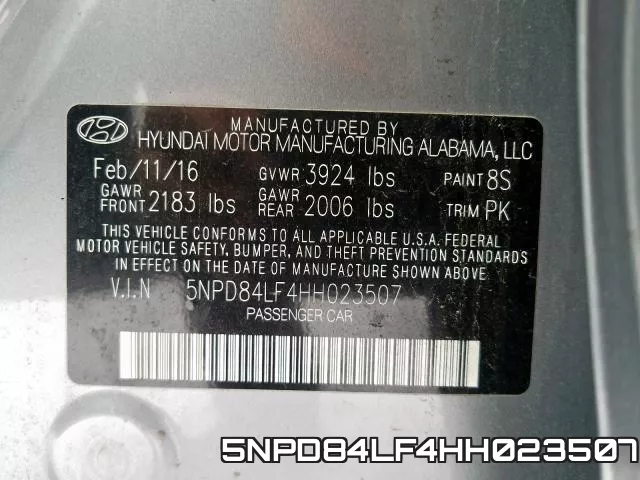 5NPD84LF4HH023507 фото 2