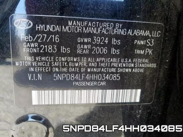 5NPD84LF4HH034085 фото 2
