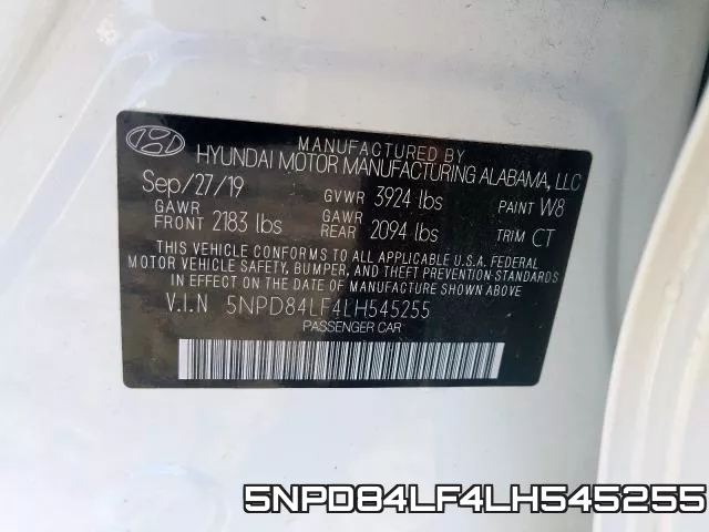 5NPD84LF4LH545255 фото 2