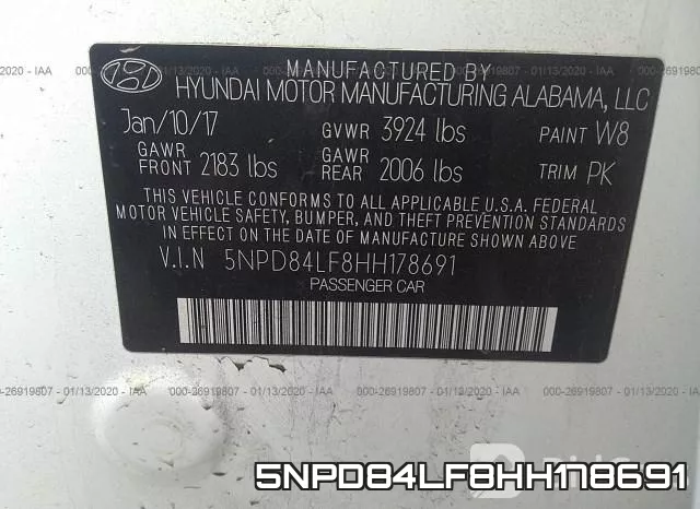 5NPD84LF8HH178691 фото 10