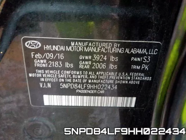 5NPD84LF9HH022434 фото 2