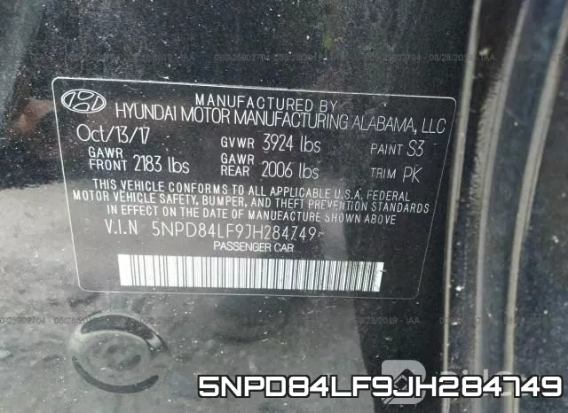 5NPD84LF9JH284749 фото 10