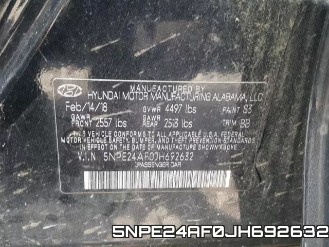 5NPE24AF0JH692632 фото 2