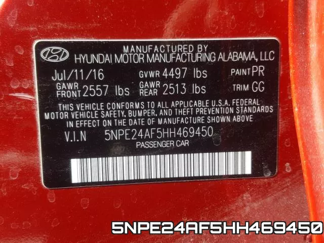 5NPE24AF5HH469450 фото 2