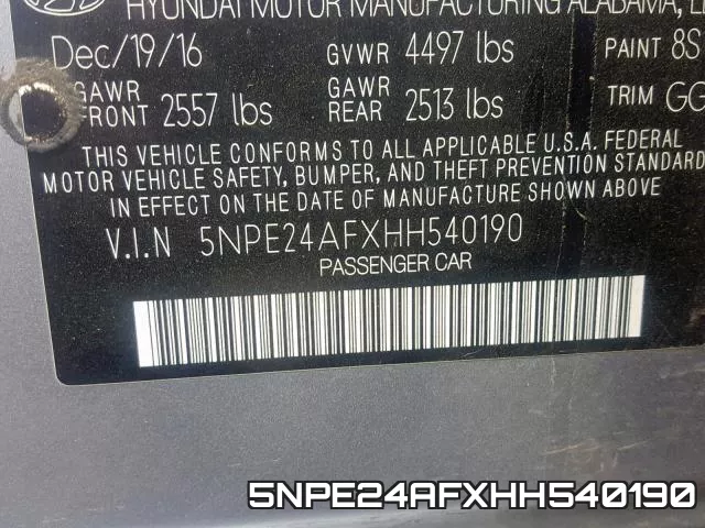 5NPE24AFXHH540190 фото 2