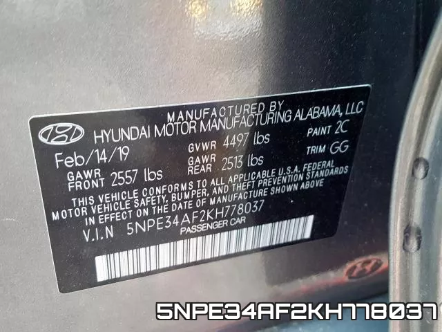 5NPE34AF2KH778037 фото 2