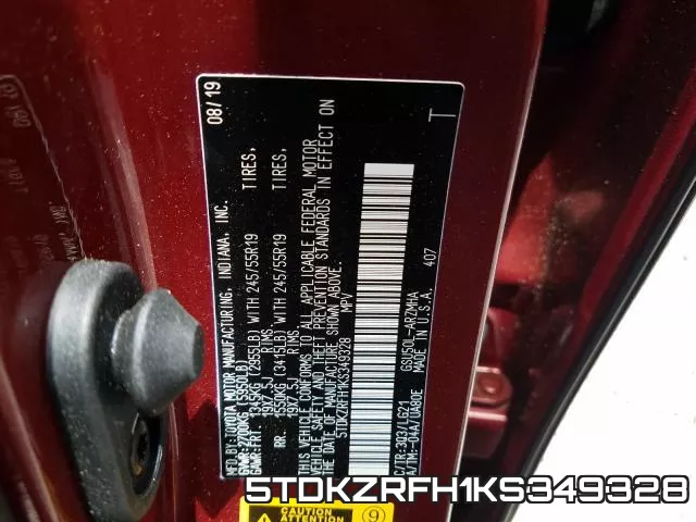 5TDKZRFH1KS349328 фото 2