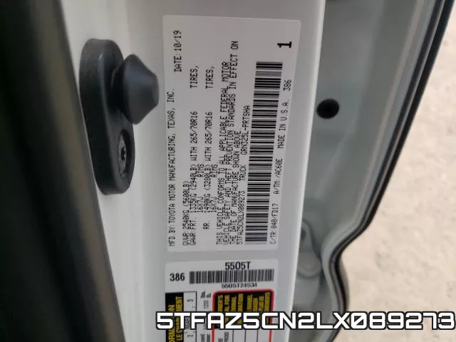 5TFAZ5CN2LX089273 фото 2