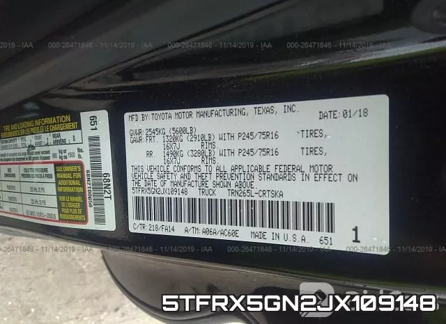 5TFRX5GN2JX109148 фото 10