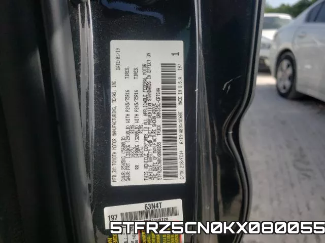 5TFRZ5CN0KX080055 фото 2