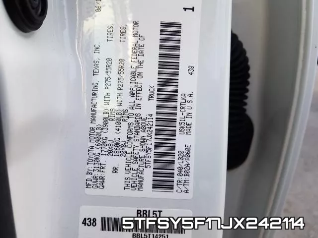 5TFSY5F17JX242114 фото 2