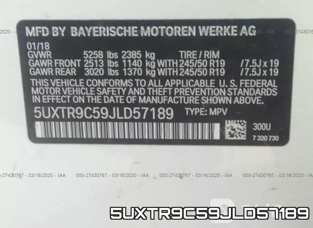 5UXTR9C59JLD57189 фото 10