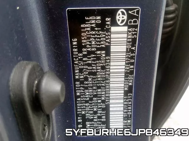 5YFBURHE6JP846349 фото 2